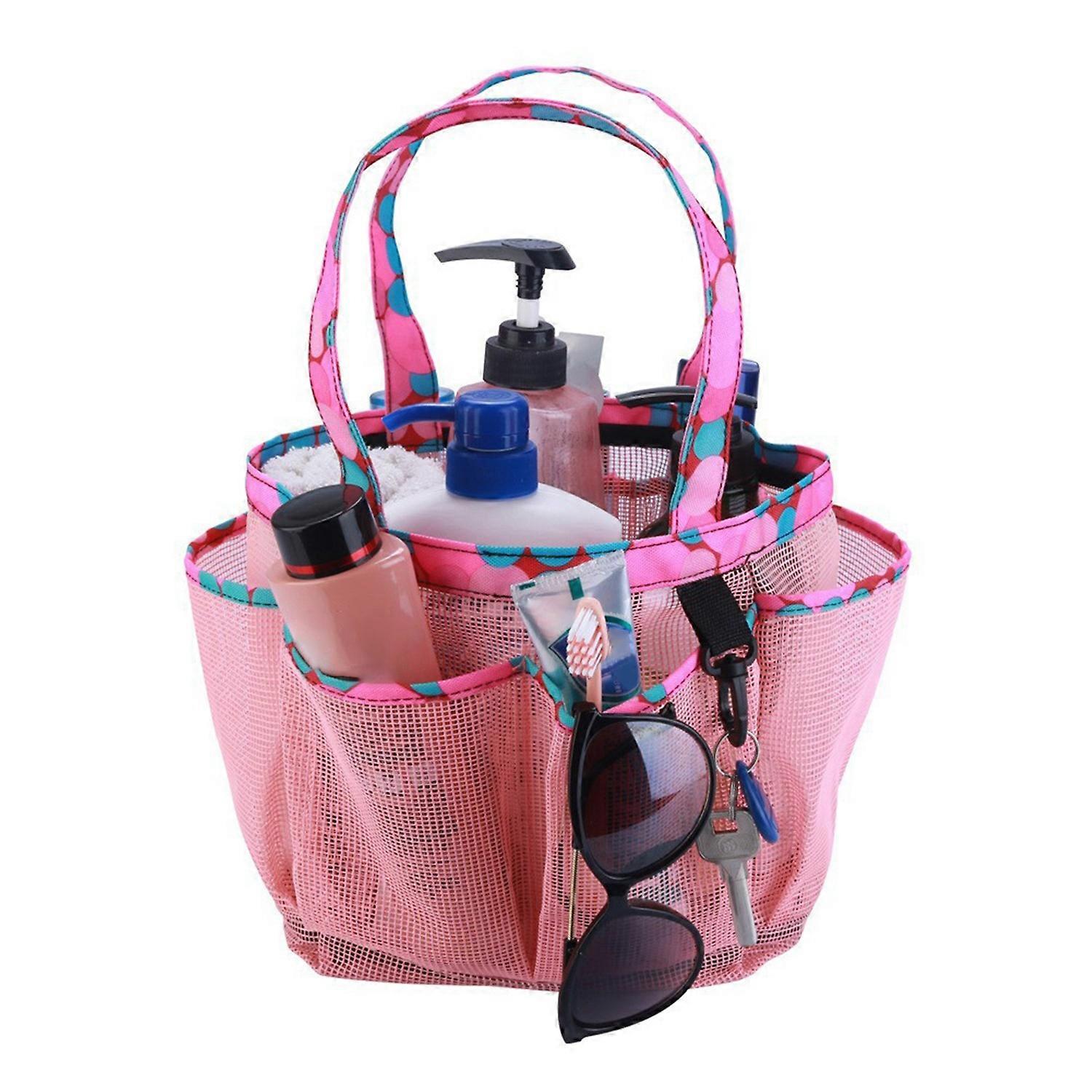 Mesh Shower Bag Portable 8-Pocket Large Capacity Bag Beach Swimming And Wash Storage for College