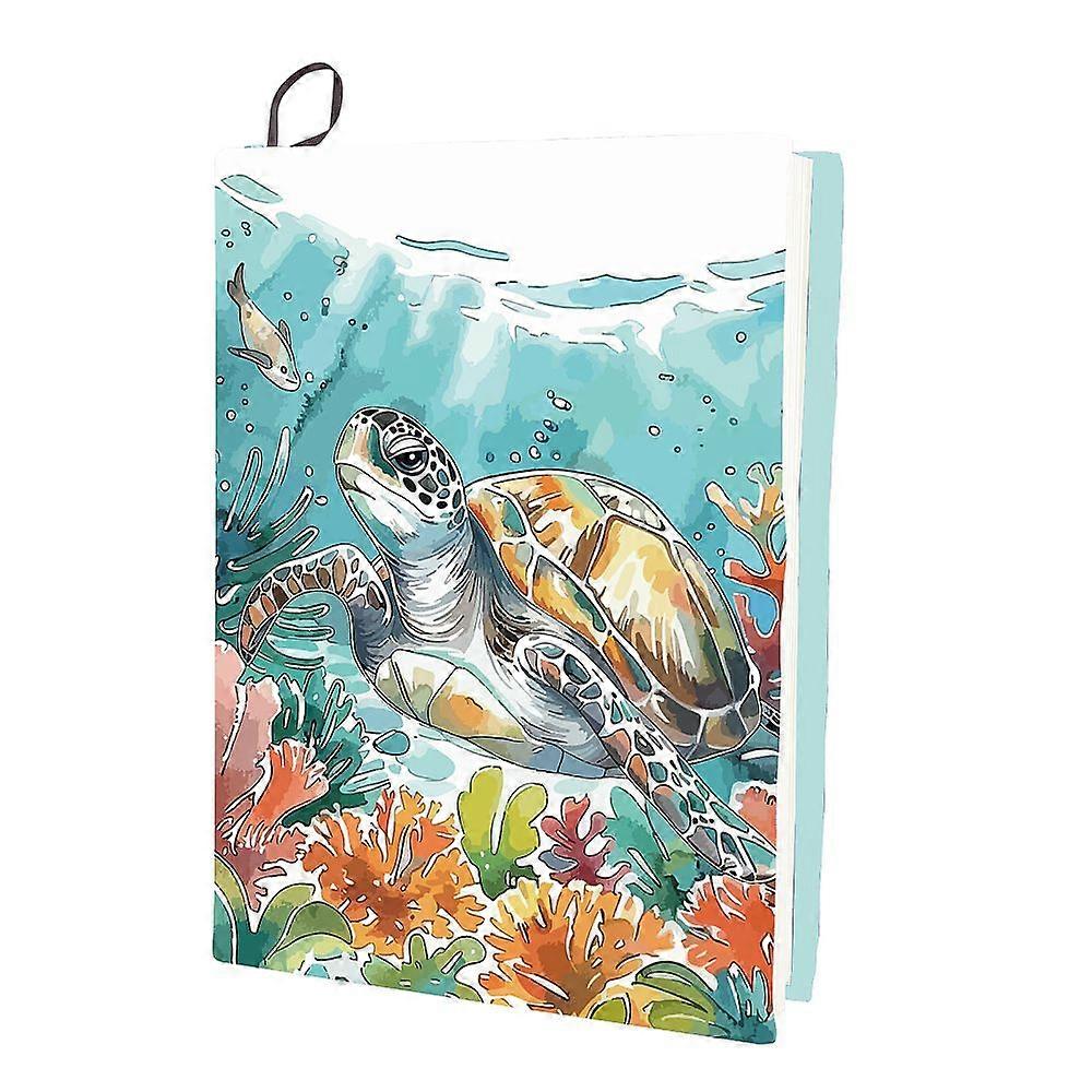 Polyester Book Covers Elastic Notebook Wraps Rectangle Turtle 400x250mm