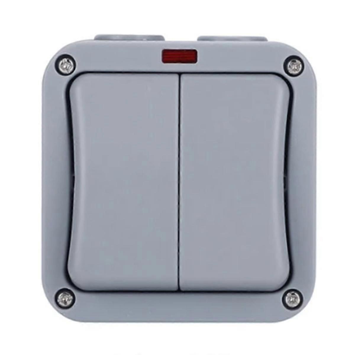 IP66 Wall Electrical Switch 220V Light Waterproof on Off Security Button with Fixation Night in the