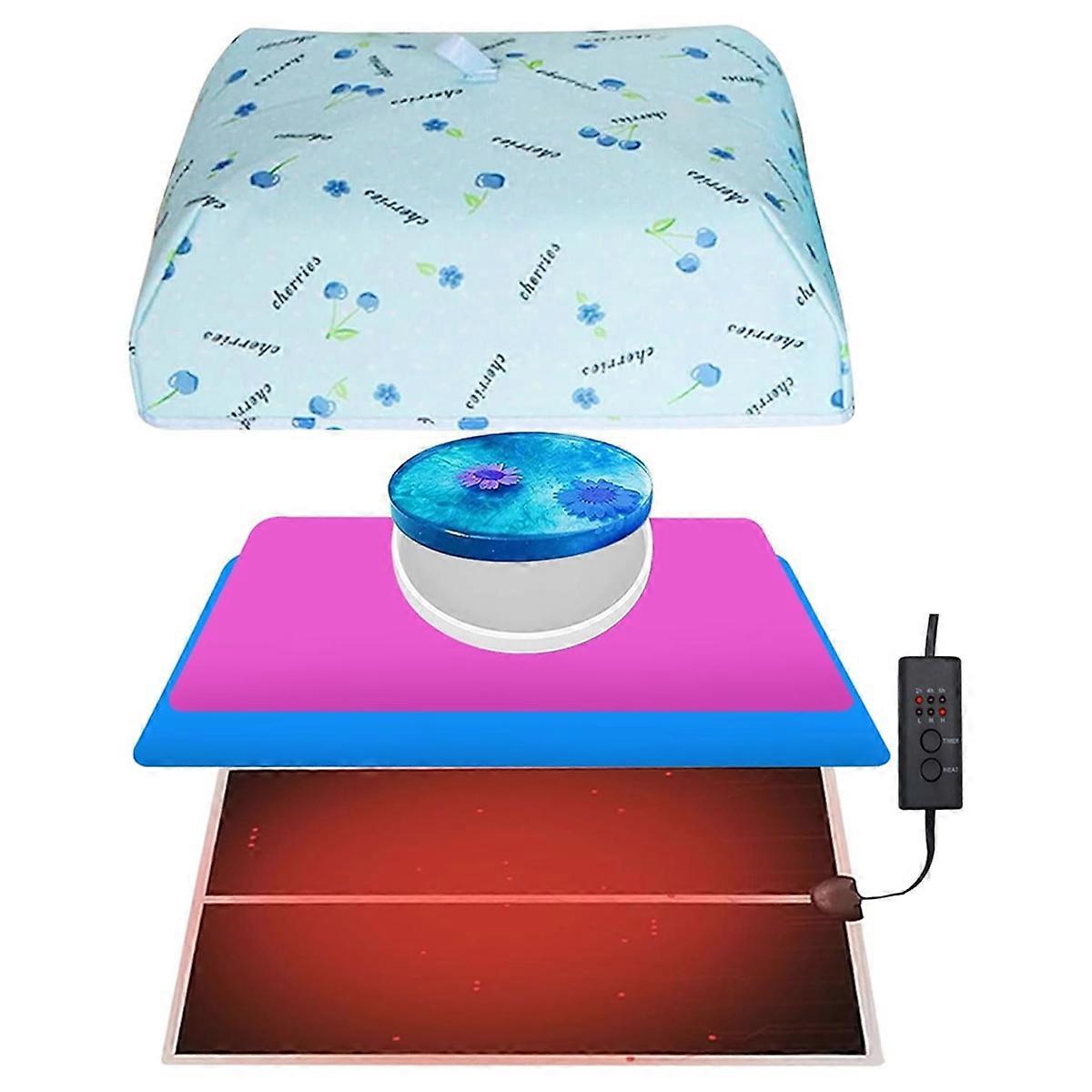 Resin Heating Pad with Cover, Silicone Heating Pad Suitable for DIY Resin Mold US Plug