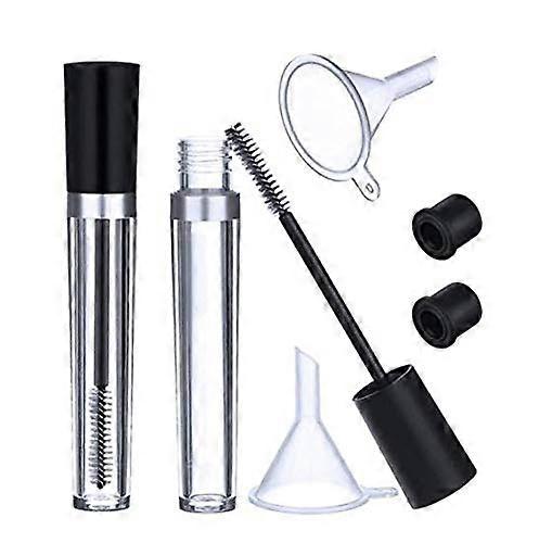 8 mL Empty Mascara Tubes 2 PCS Set with Wand and Funnels for DIY Cosmetics, Refillable Makeup Containers