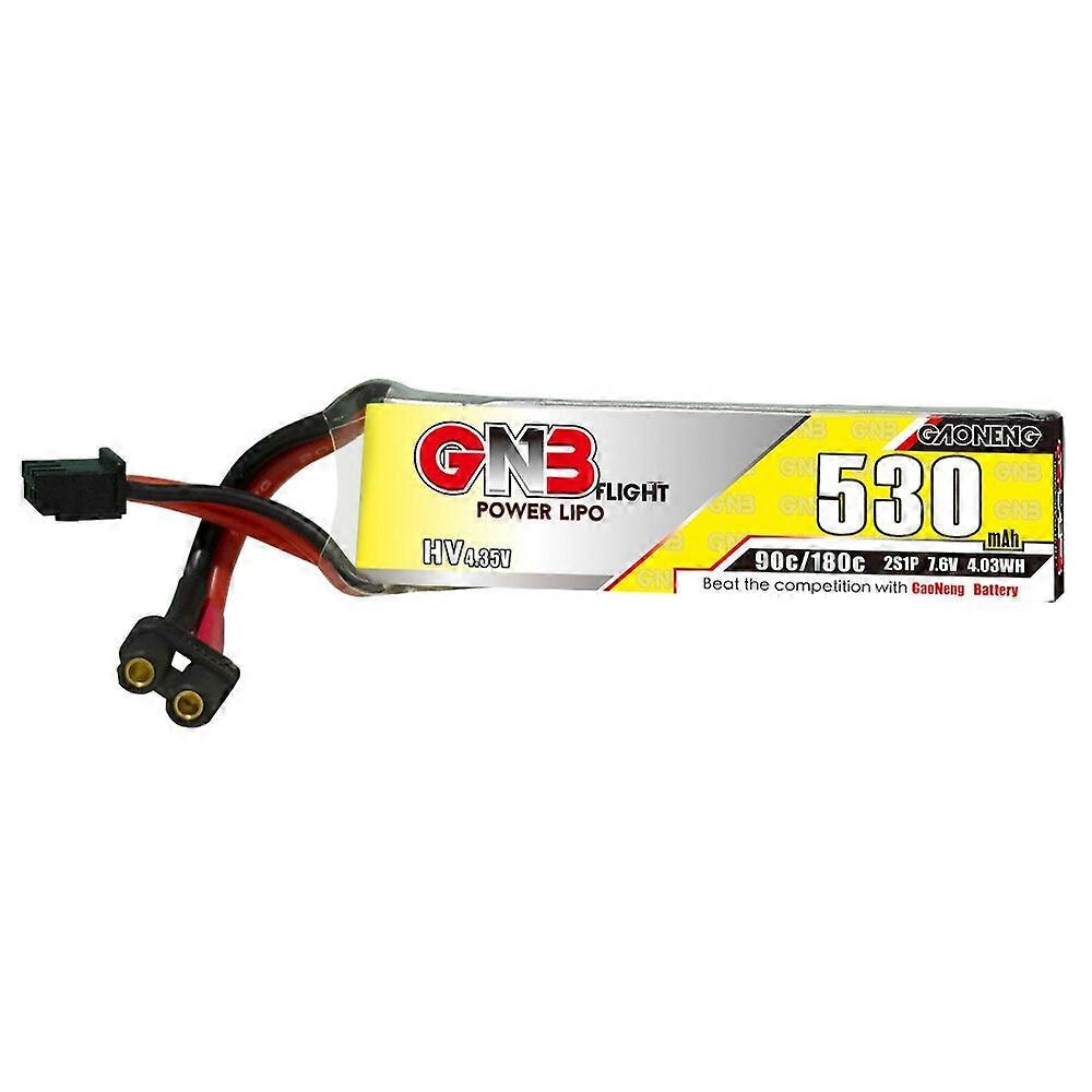 Gaoneng GNB 7.6V 530mAh 90C 2S LiHV Lipo Battery XT30 Plug for Happymodel Mobula 8 Sub250 Nanofly20