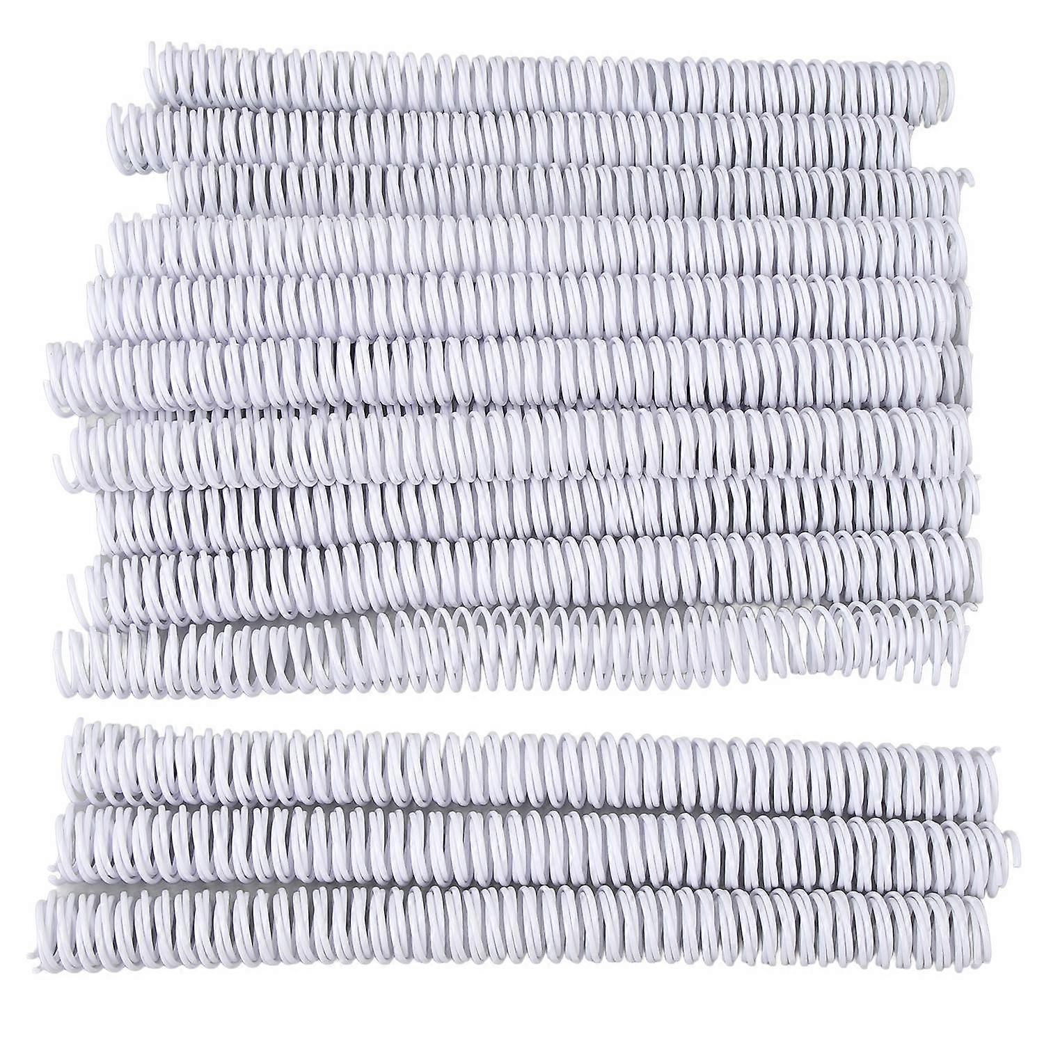 50 Pcs Spiral Binding Coil 19mm Diameter 48 Loop 4:1 Pitch 170 Sheet Capacity A4 Binding Spine White