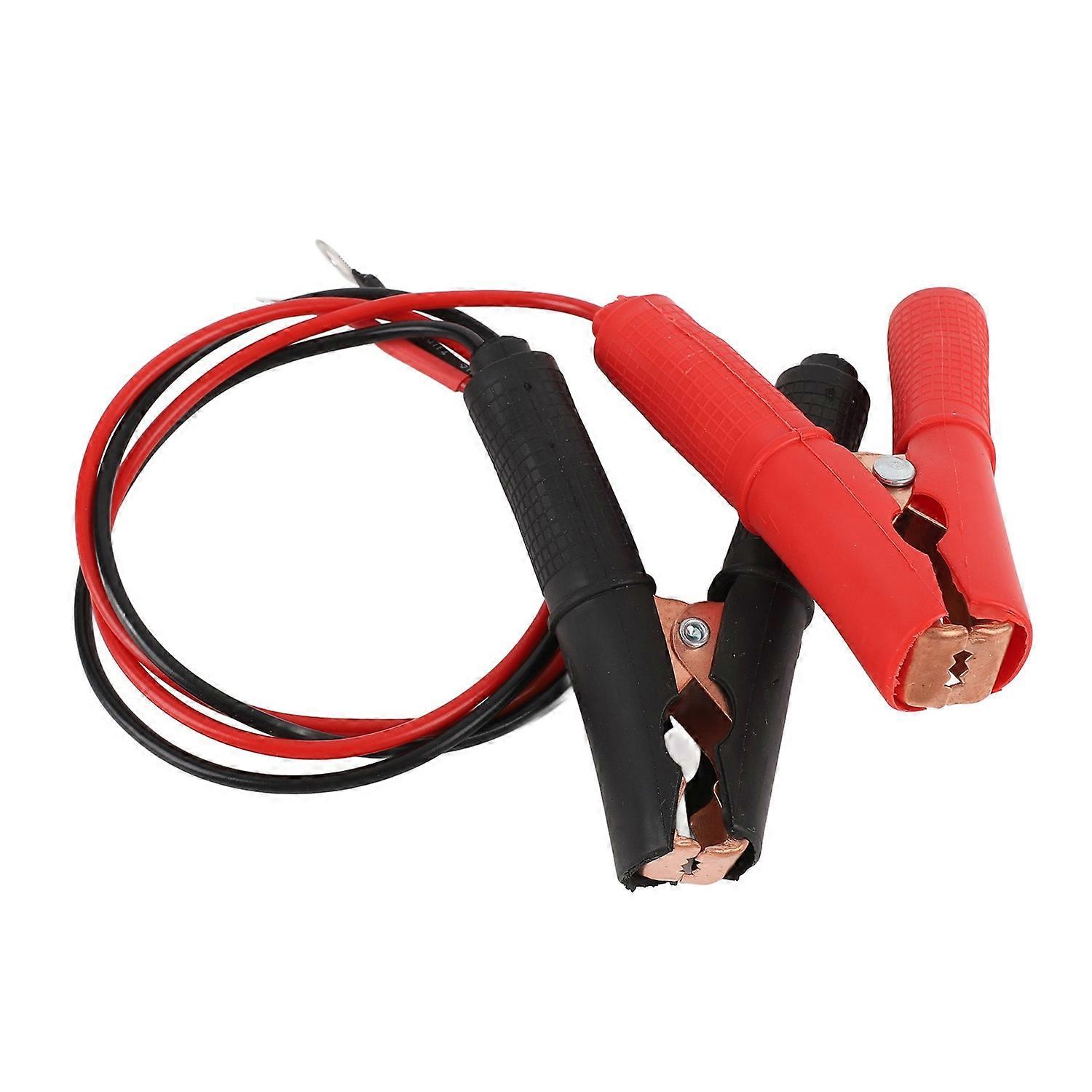 2Pcs Alligator Clip Booster Jumper Cable 0.6m 30A 6mm Copper Terminal Car Battery Clamp Jump Starter