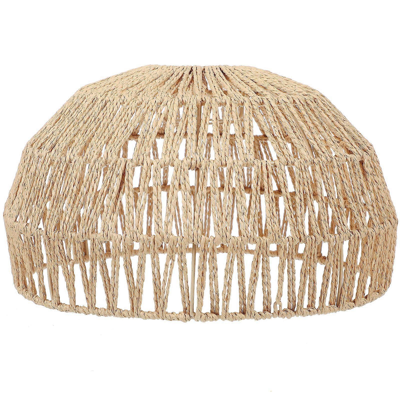 Petit abat-jour simulé Rattan Corde Intérieur Couverture de lumière Tissage Ombre de lumière