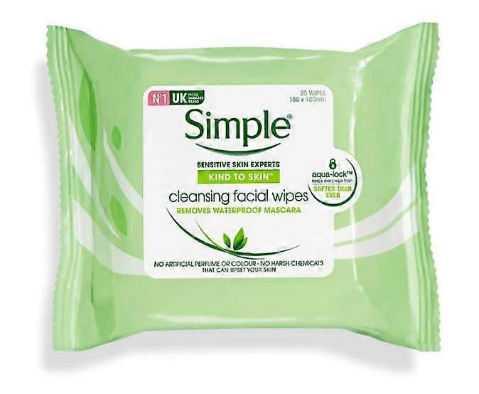 Simple Cleansing Facial Wipes 25-Pcs