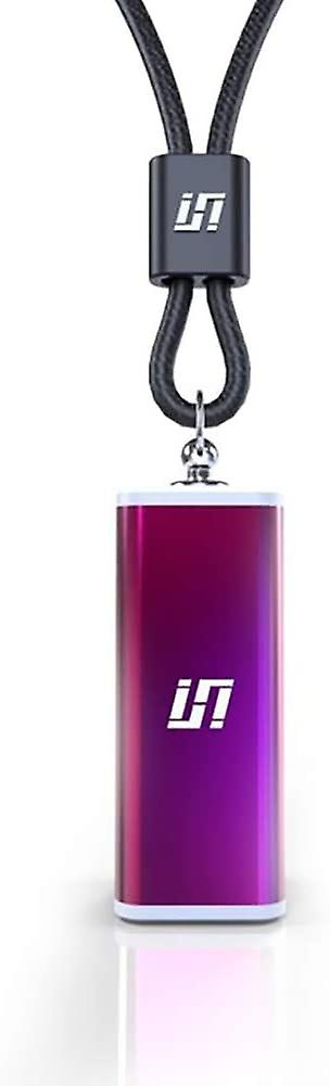 Wearable Air Purifier Necklace Mini Portable USB Negative Lon Generator Low Noise Anti-PM2.5 Bacteria Purple