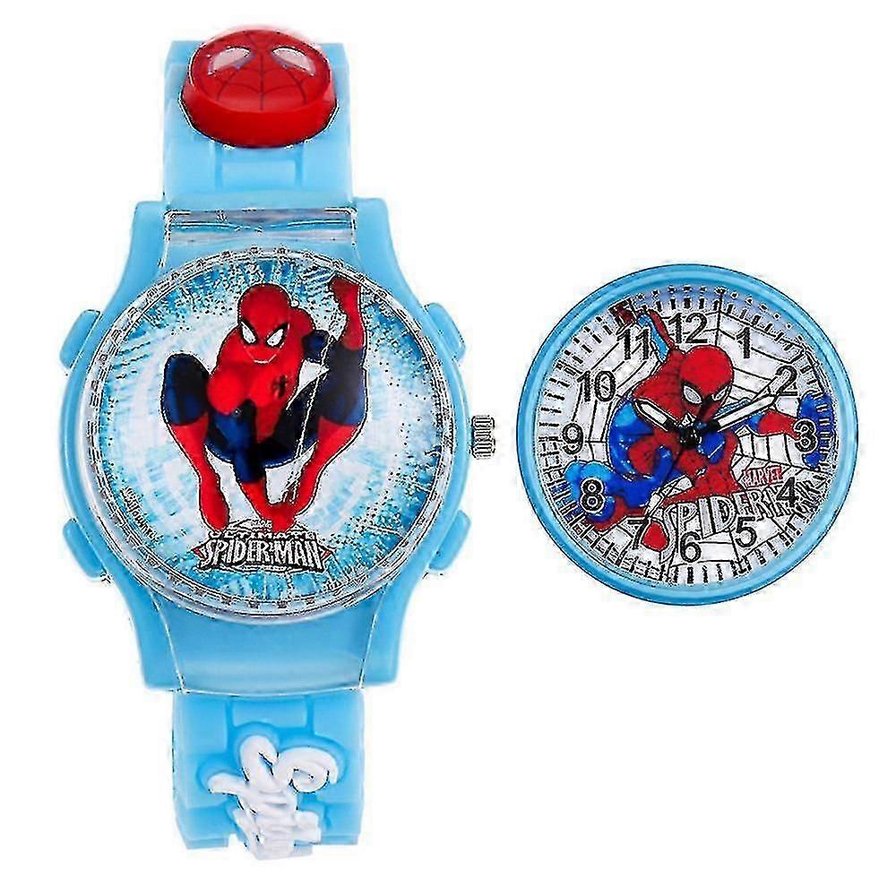 Barn Pojkar Flickor Spiderman Armbandsur Utomhus Sport Flap Rotation Klockor