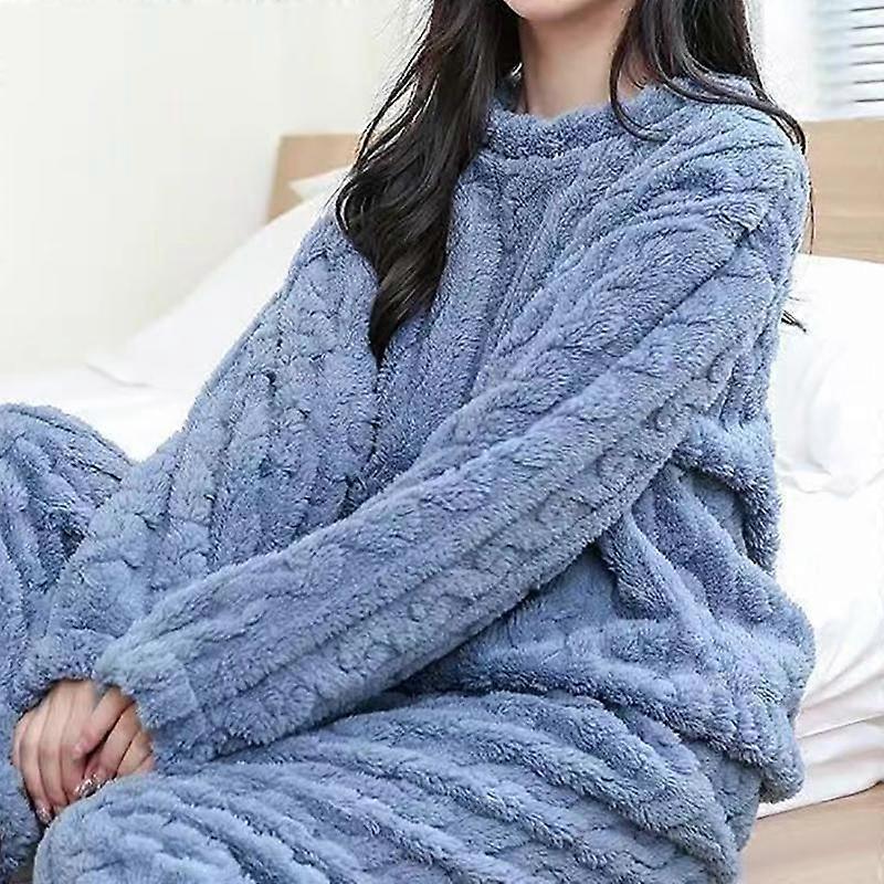 Höst Sammet Ribbad Pyjamas Set