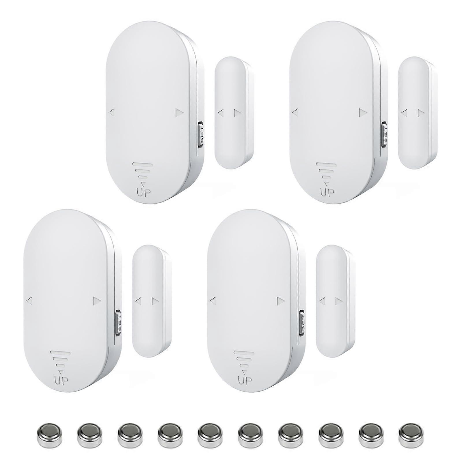4pcs Door and Window Alarm 130dB Wireless Magnetic Sensor 5 Alarm Modes for Home Security Children - Anti-Intrusion Anti-Theft Burglary Detectors Sire