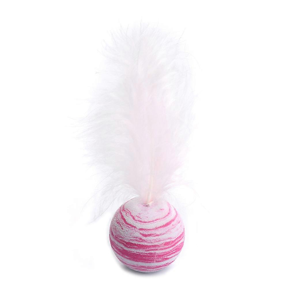 EVA Starry for Sky Texture Ball with Feather Light Foam Throwing Interactive Pet  Red