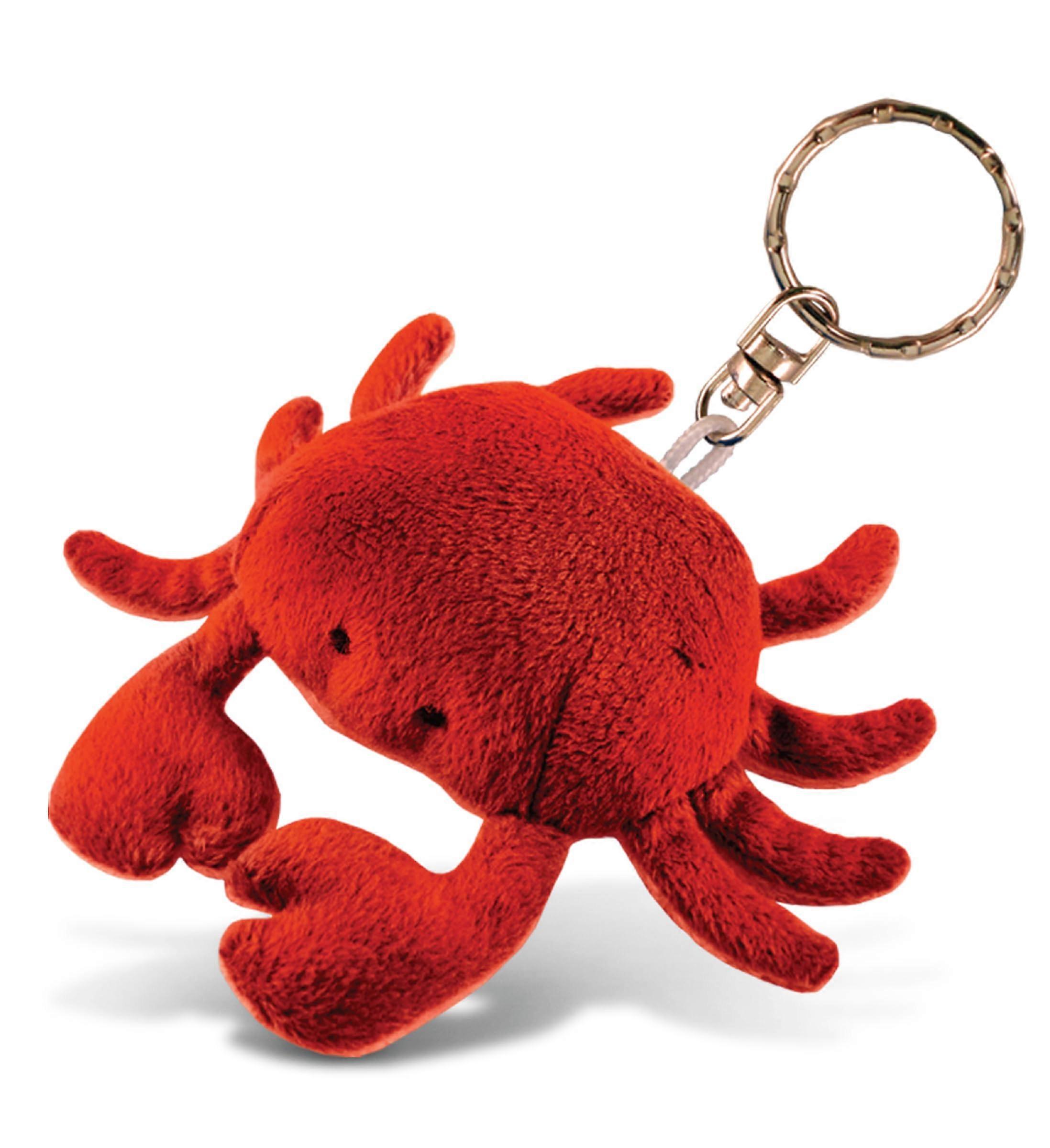 Plush Soft Toy Keyring Crab Unisex Polyester Keychain for Ocean Life Lovers 4 Inch