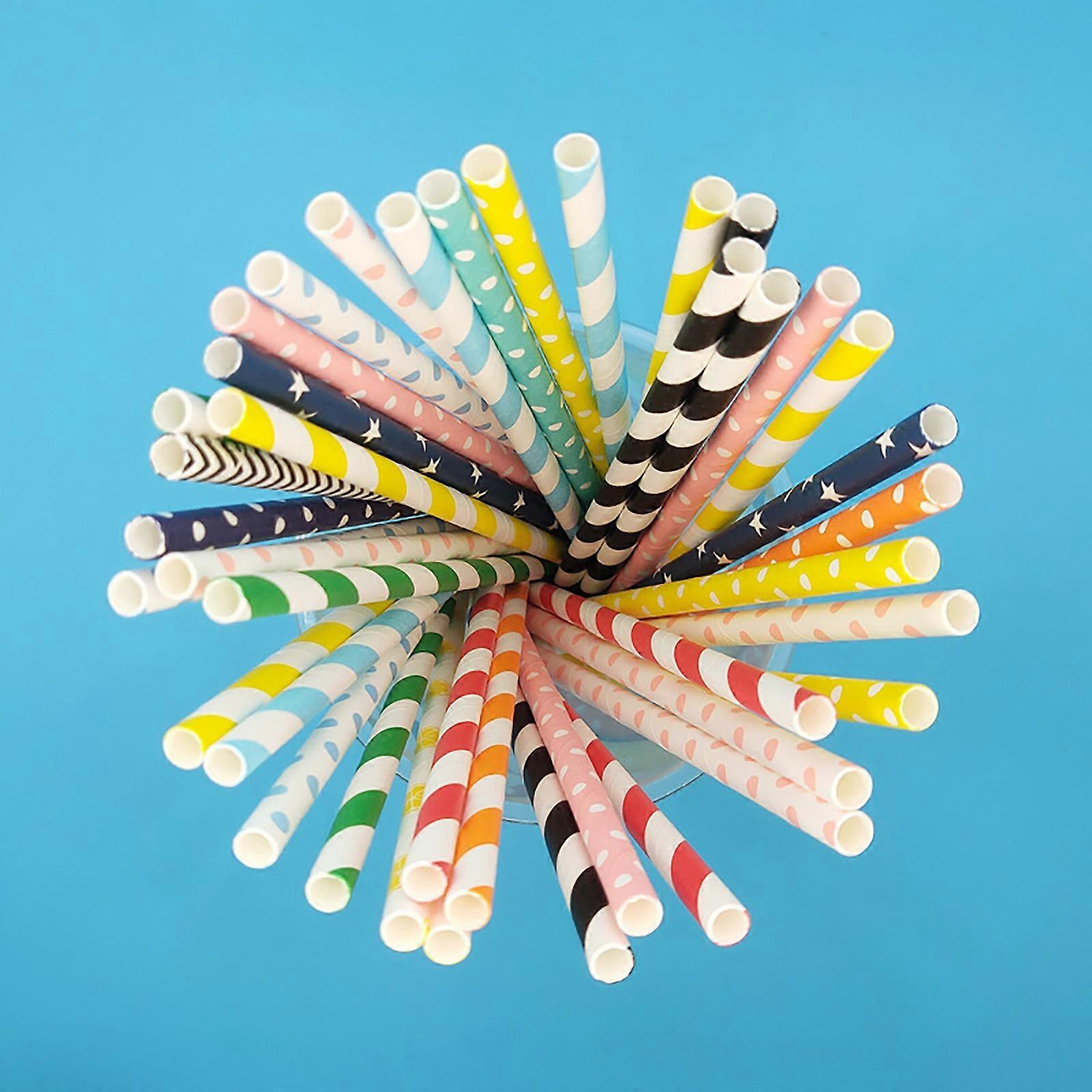 pc Mixed Color Paper Straws AAA