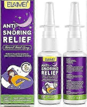 Anti Snoring Nose Spray 30 ml, Natural Stop Snoring Spray, Effective Snoring Relief, Improves Breathing, 100% Natural Anti-Snoring Solution