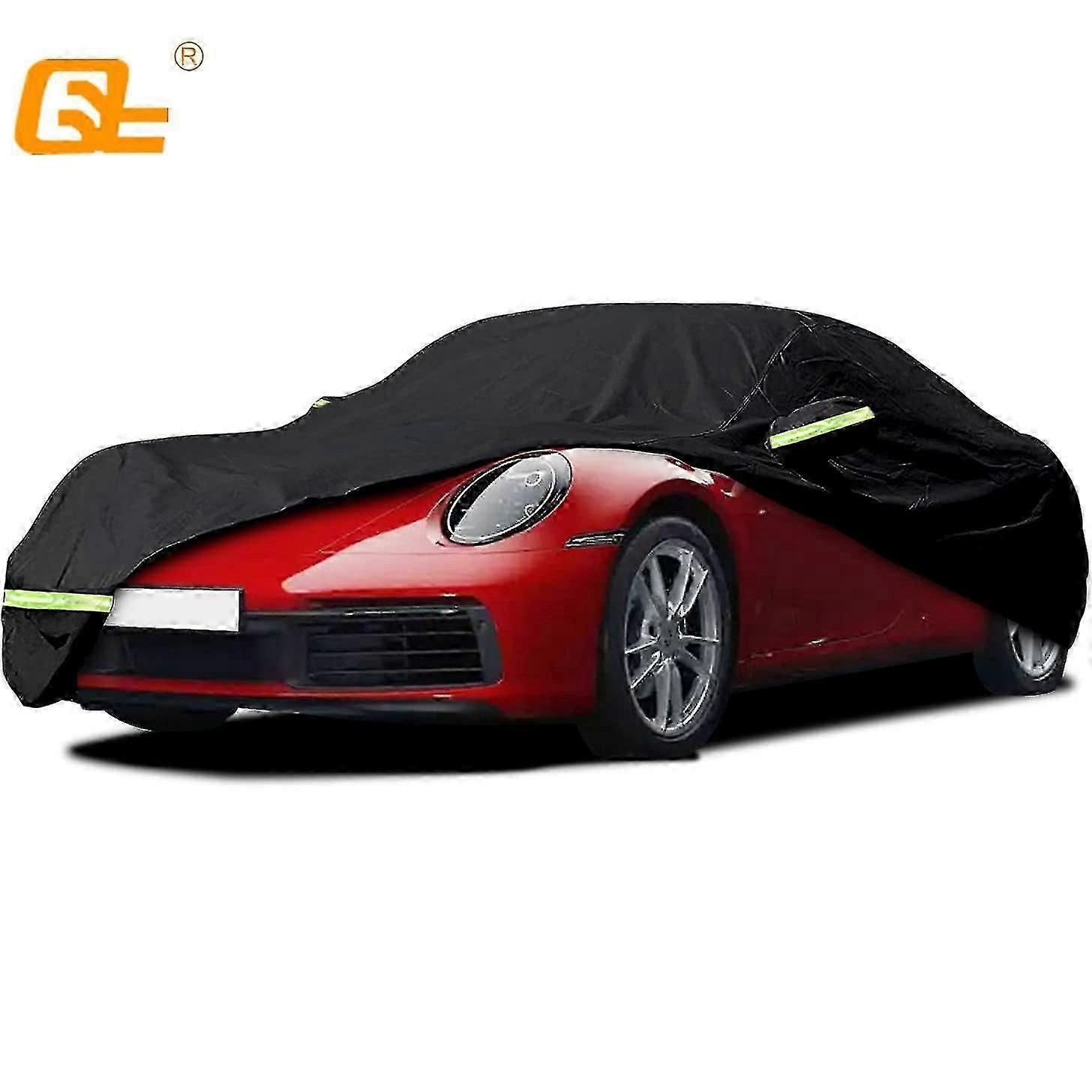 Vattentätt bilskydd för 1998-2023 Porsche 911 Alla väder fulla bilöverdrag med dragkedjedörr för snöregn Damm Hagelskydd