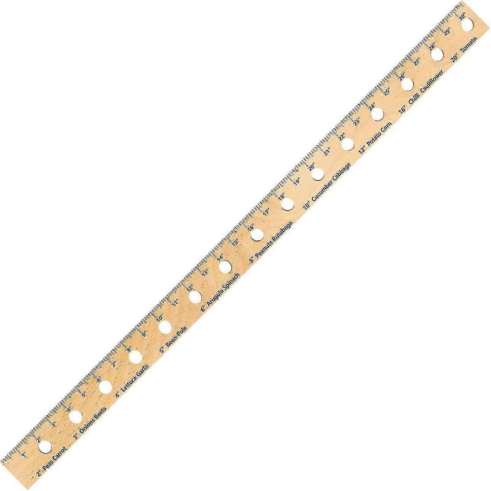Wooden Plant Ruler Foldable Planting Ruler with Holes Smooth Edge Burr Free Easy to Use Lightweight Portable Garden Ruler