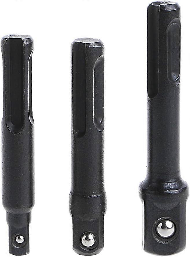 3pcs SDS Plus Socket Screwdriver Set 1/4"/3/8" 1/2" Chuck Adapter