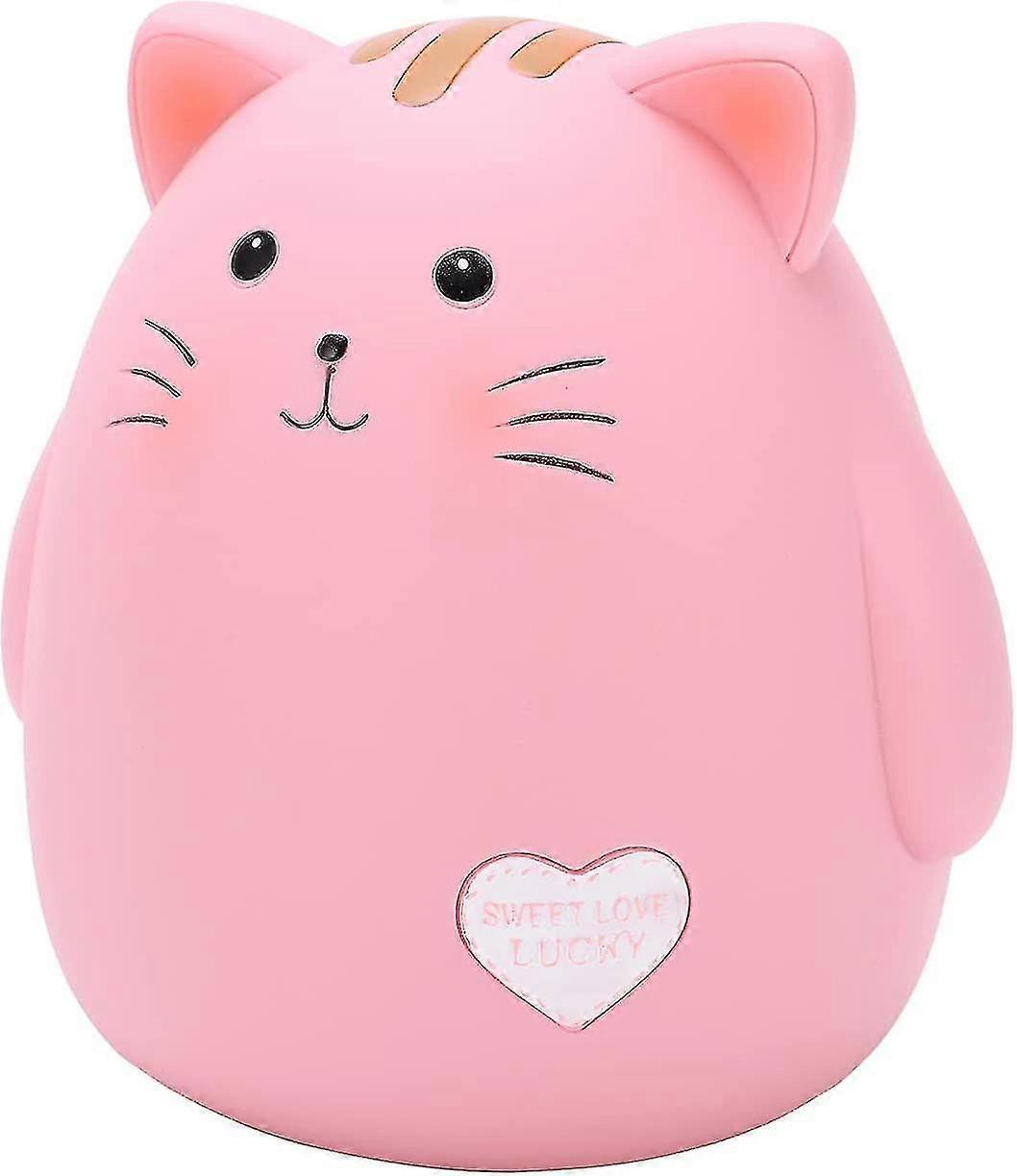 Tirelire pour enfants, tirelire en forme de chat rose, jolie boîte à  monnaie en forme de, image size:1058x1224