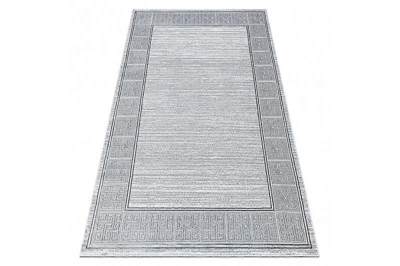 Carpet ALLURE 8783 Greek key, frame - Structural, stylish, glamour light grey / white