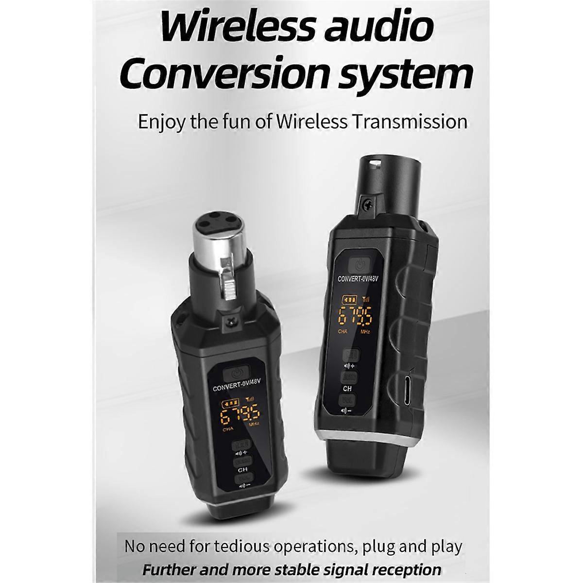 System adapterów UHF XLR Bezprzewodowy system nadajnika i odbiornika mikrofonu do mikrofonu dynamicznego Guita