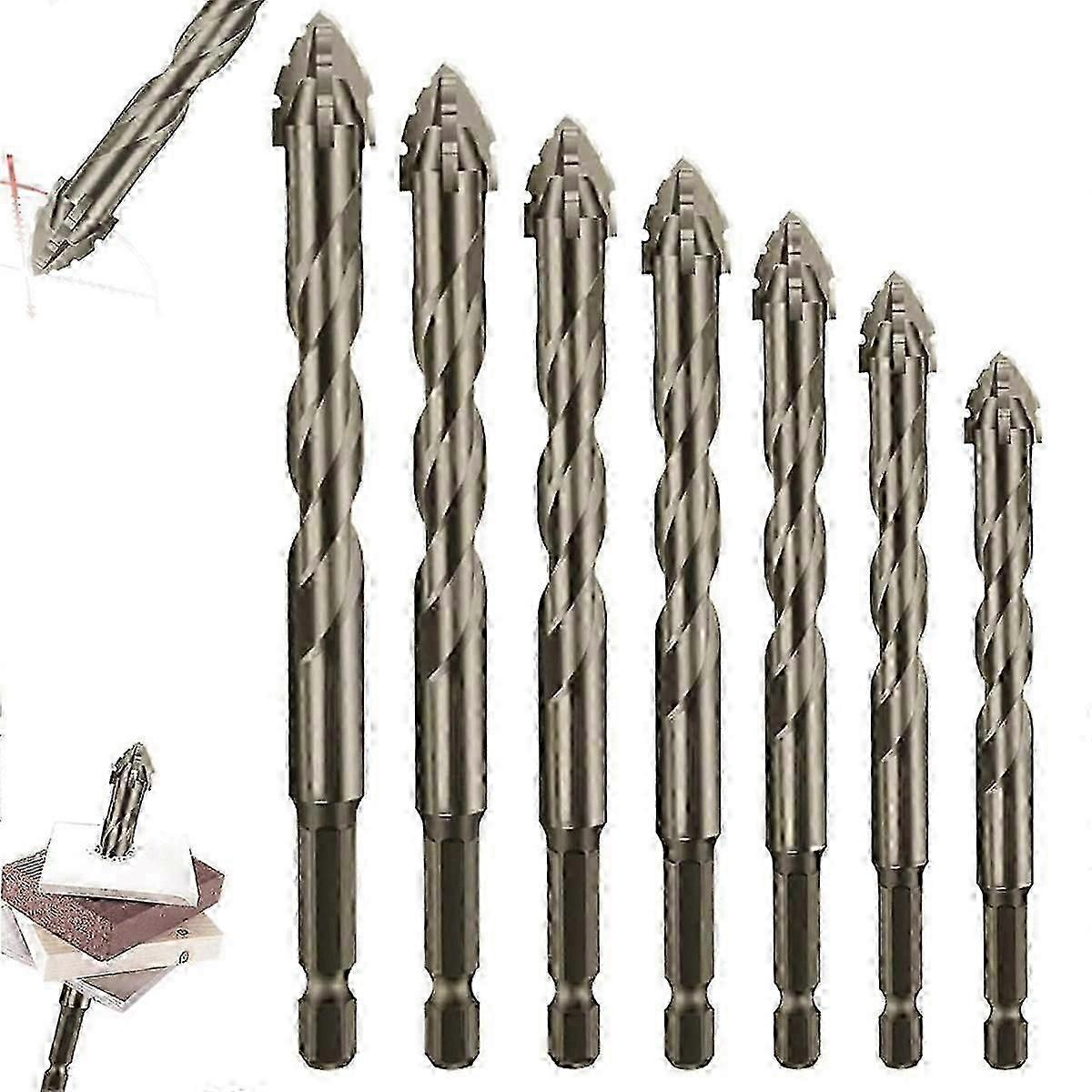 Four-Flute Sawtooth Eccentric Drill Bit, Four Edged Serrated Eccentric Drill, Four-Flute Sawtooth Eccentric Drill Bit