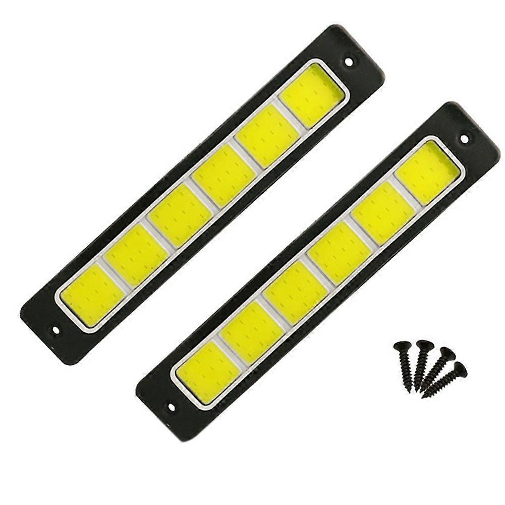 2Pcs Super Bright LED Daytime Running Lights Car Driving Fog Lamp Waterproof Flexible DRL COB LED St