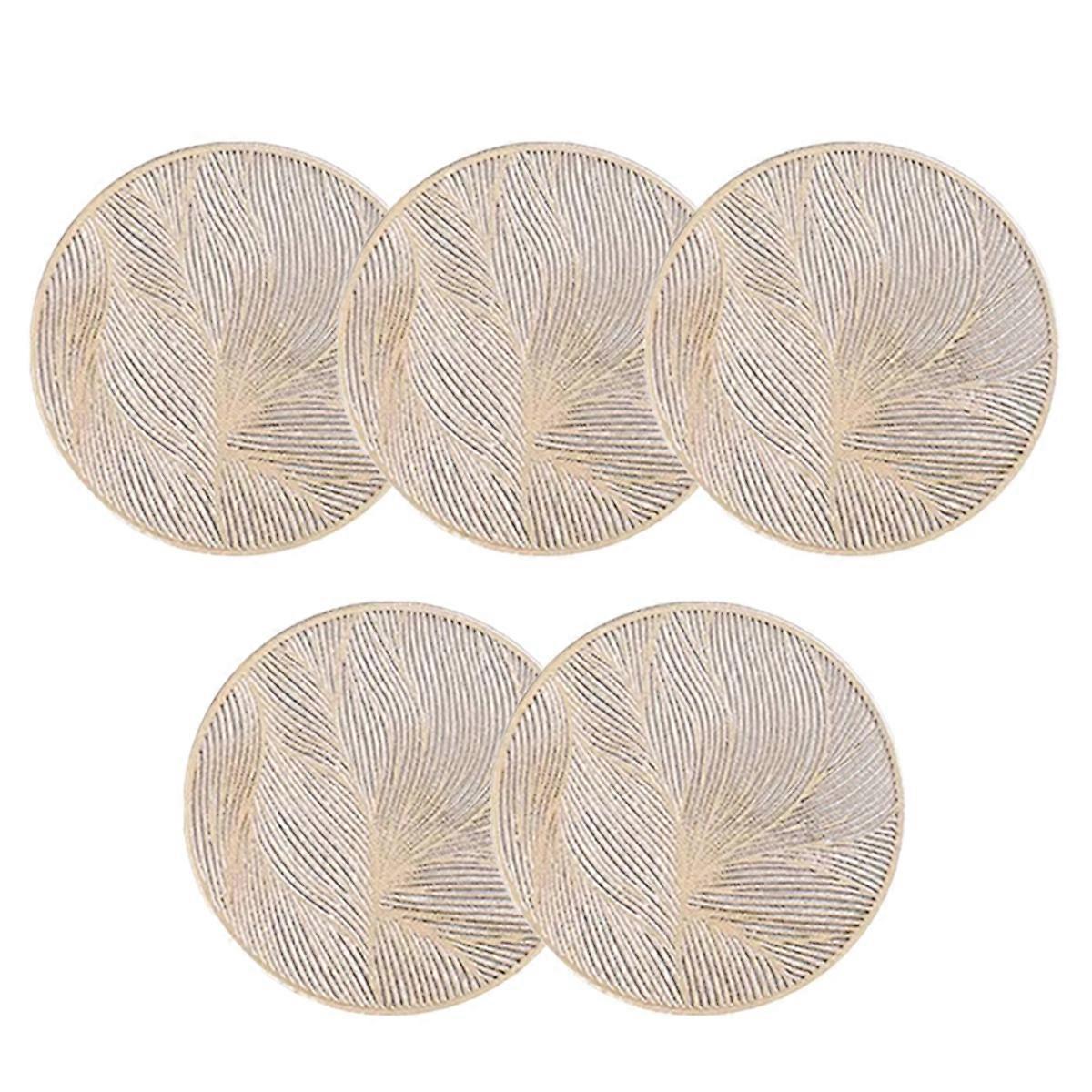 Round Coasters Heat-resistant Coasters Non-slip Protective Mat B