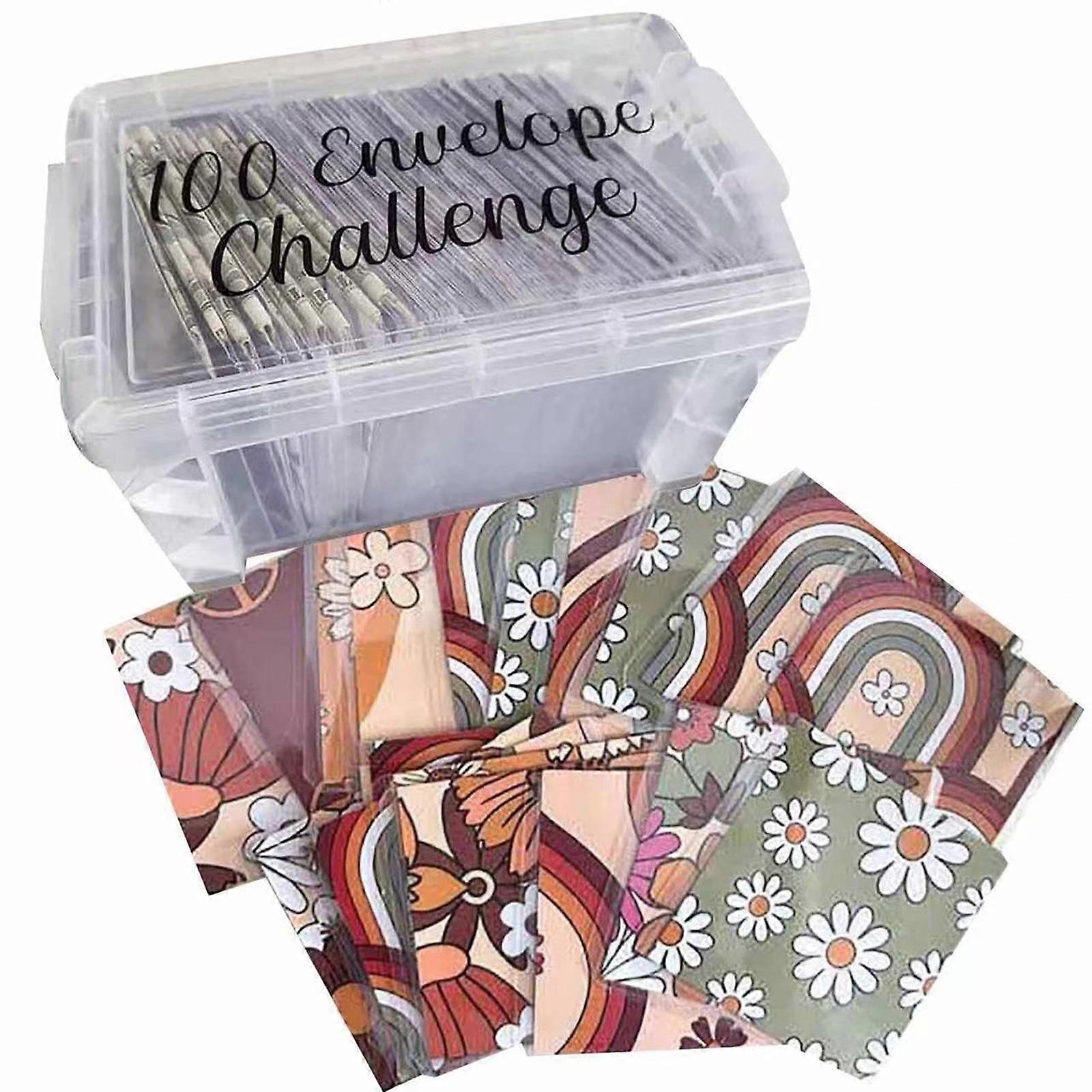 Envelope Challenge Kits Including Cash Envelopes, Trackers Stickers and Transparent Storage Case, Saving Money System