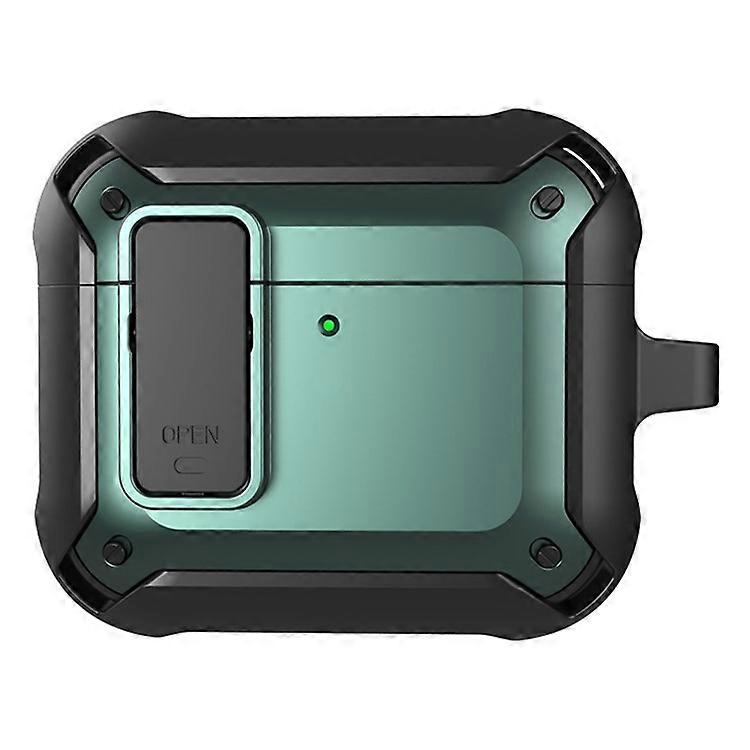 Compatible For AirPods 4 Bluetooth Earphone Cover TPU+PC Anti-Drop Case with Buckle