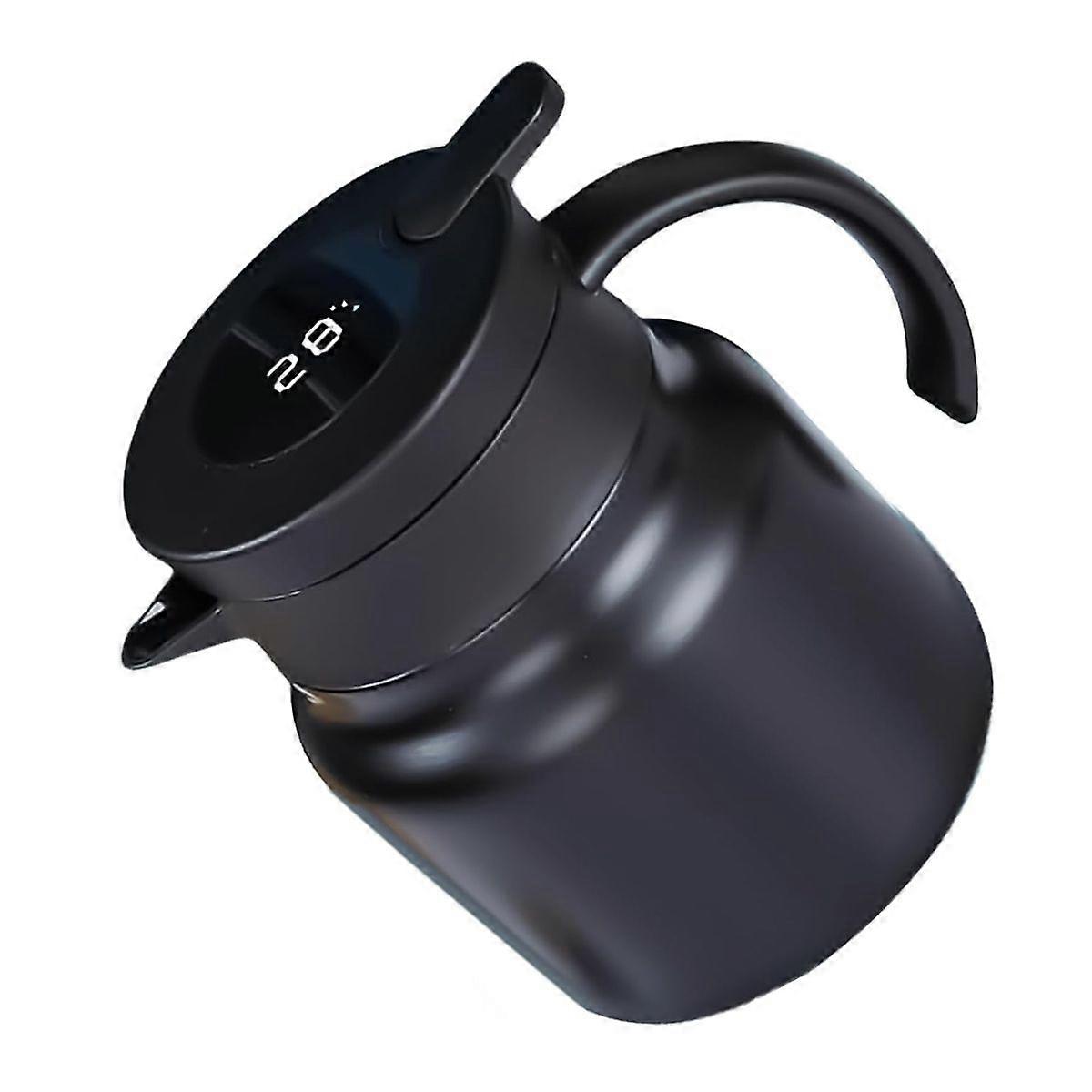Black (temperature display) - 1000ML large capacity thermos pot