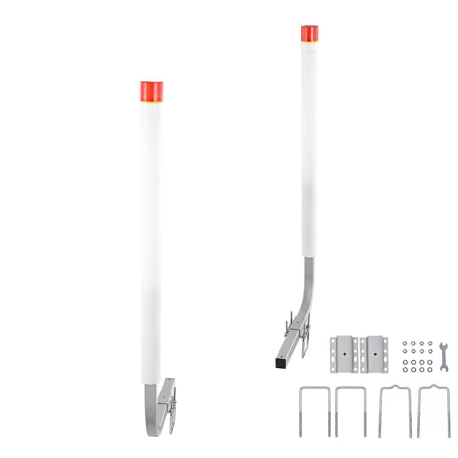 Guide de remorque de bateau, 46 avec poteaux de guidage de remorque à lumière LED, guide de remorque en acier galvanisé antirouille 2PCS, guides de remorque avec tuyaux en PVC