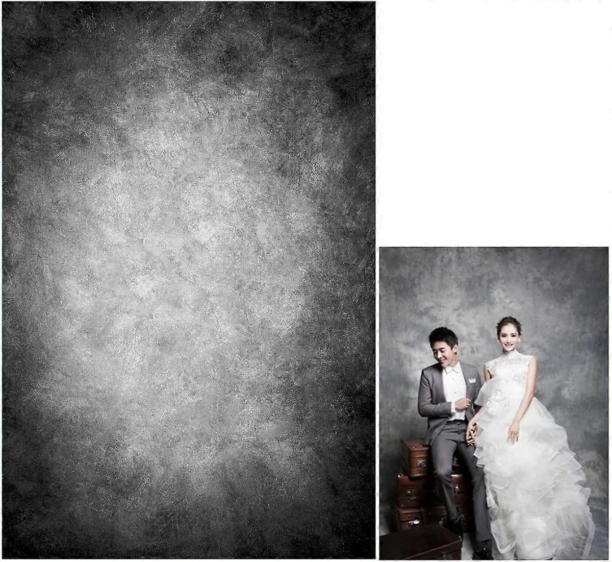 6x9ft Photography Backdrops Abstract Black Gray Portrait Photo Studio Prop Background for Adult