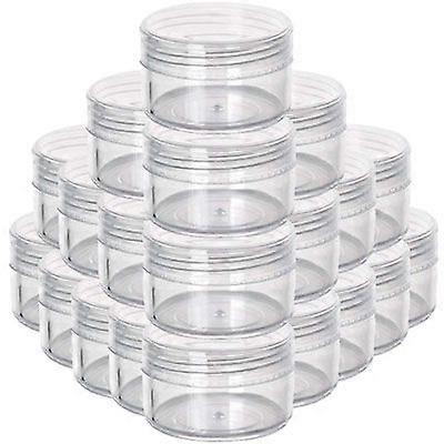 50PCS μικρά πλαστικά επαναγεμιζόμενα δοχεία βάζων μακιγιάζ για την επαναπλήρωση του καλλυντικού κιβωτίου αποθήκευσης κοσμημάτων κρέμας προσώπου σκιών ματιών 2g 3g 5g 10g 15g 20g