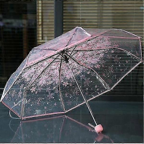 Transparent Clear Umbrella Cherry Blossom(Pink)