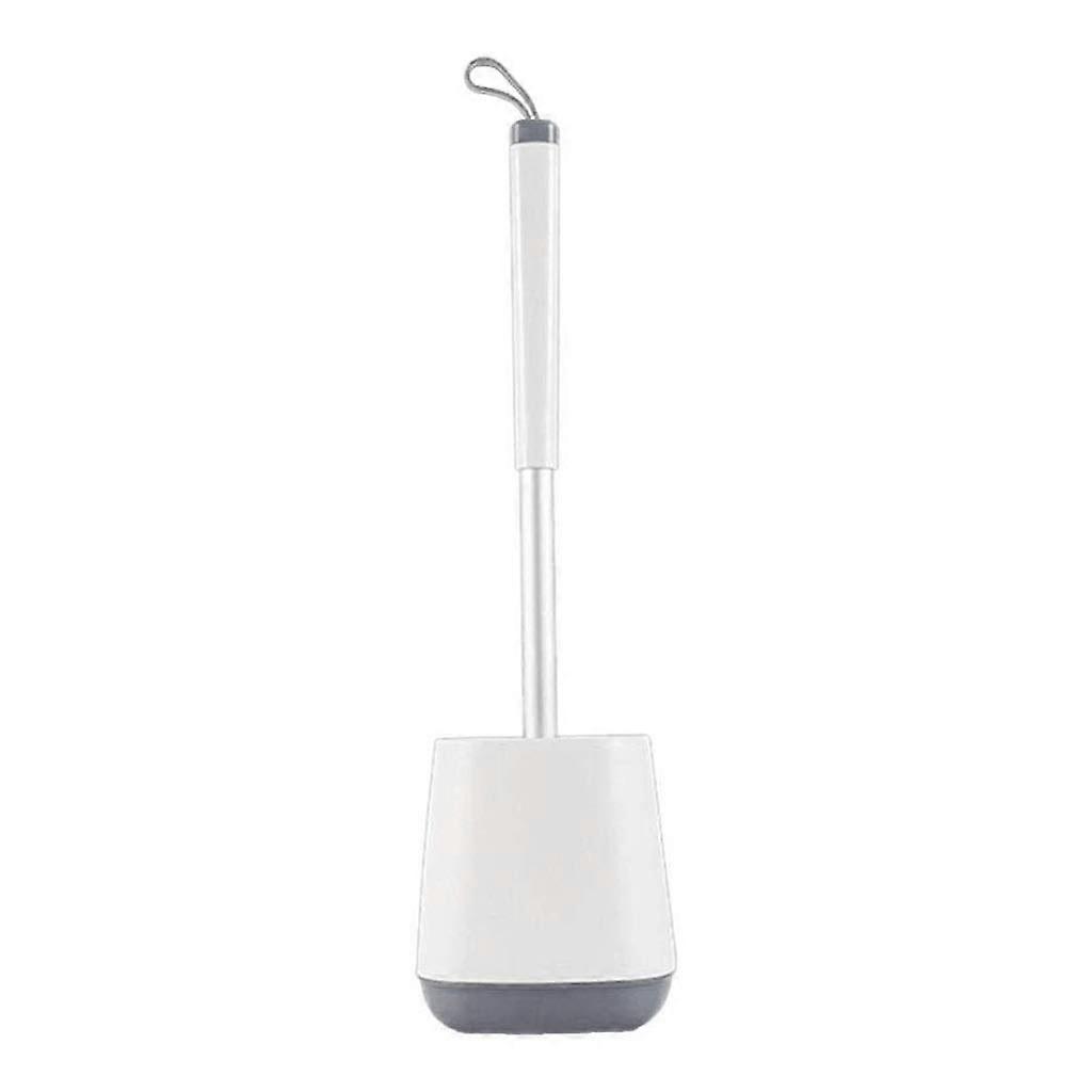 Stainless Steel Toilet Brush – Long Handle, Soft Silicone Bristles