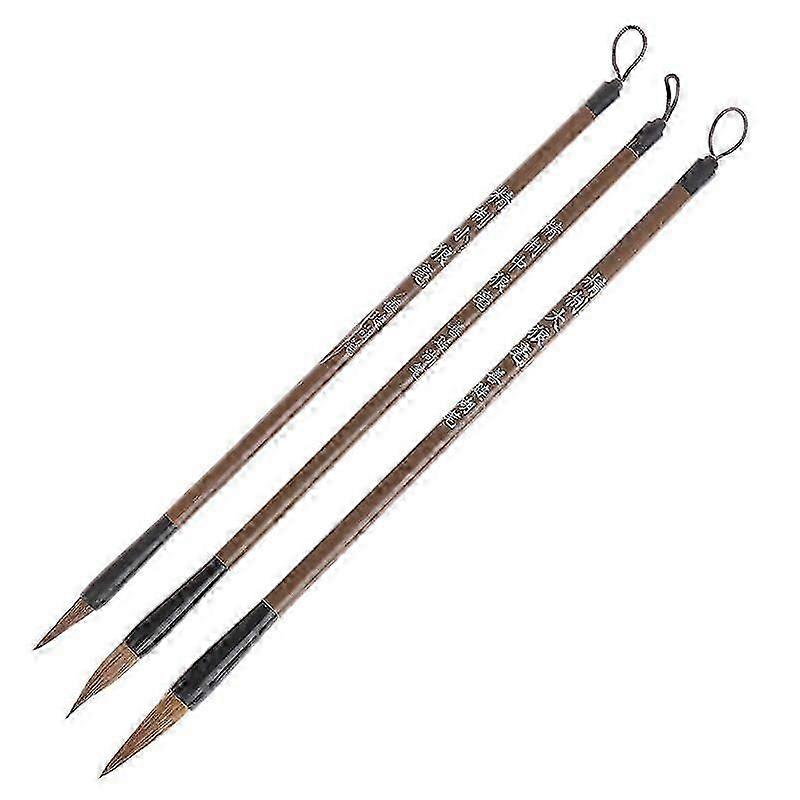 3PCS Assorted Size Chinese Calligraphy Writing Brush Pens for Students