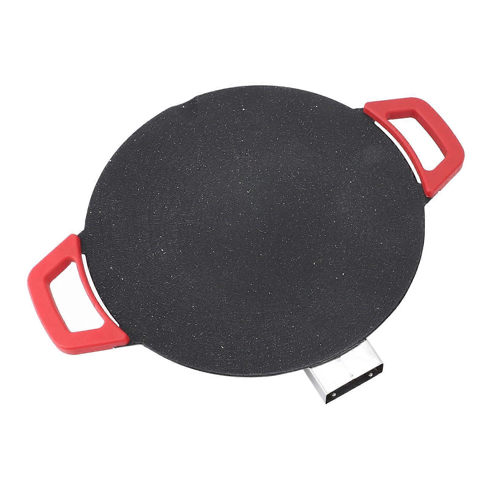 30cm 전기 그릴 팬 라운드 바베큐 철판 디자인 가스 스토브 탑용 오목한 붙지 않는