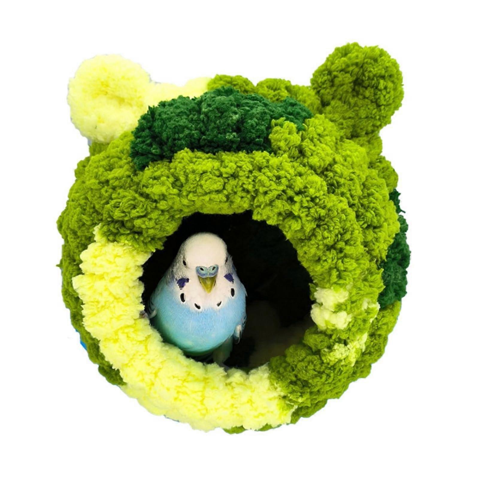Bird Nest For Conures And Lovebirds, Parrotlet Snuggle Hut, Quaker Cockatiel Compatible, Green Size L