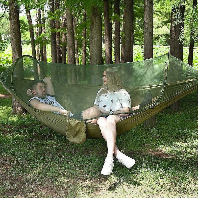 Portable Outdoor Nylon Hammock With Mosquito Net