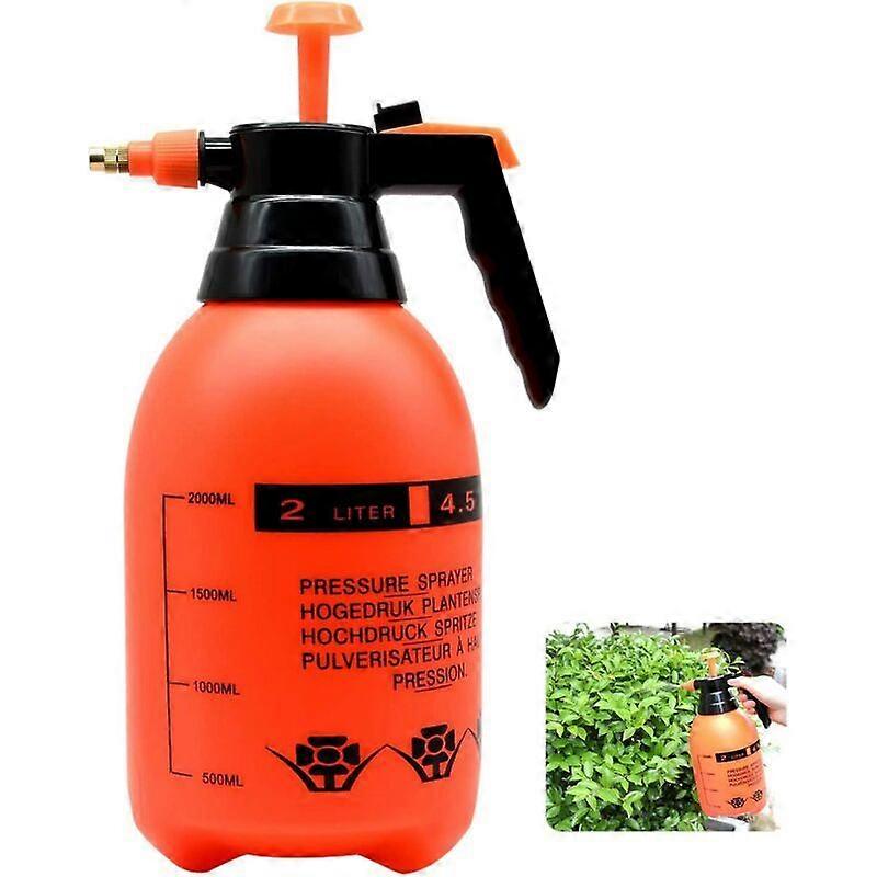 2L High Pressure Sprayer with Adjustable Brass Nozzle, High Quality Pump Atomizer (2L) Suitable for Home Garden Plants