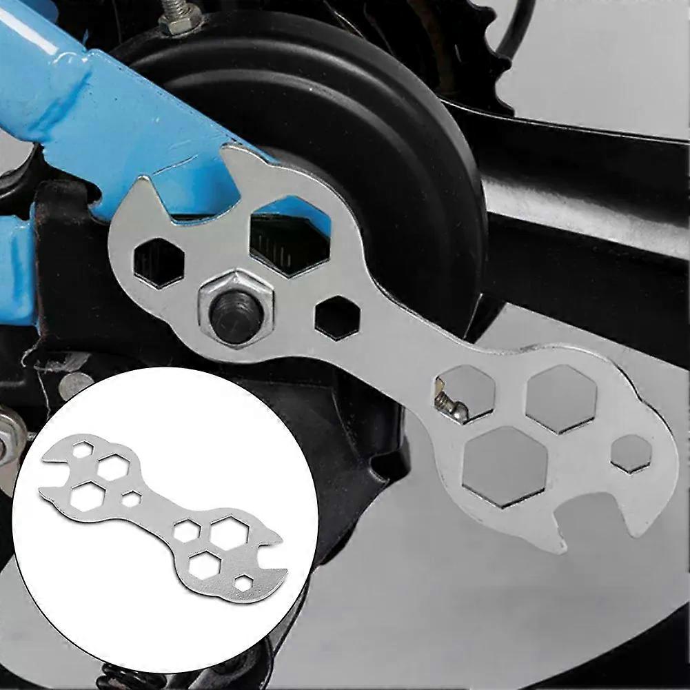 10 In 1 Mini Flat Steel Hexagon Wrench 8-17mm Bike Hex Key Spanner Repair Tools Repair Tool Hex Key Multi Functions