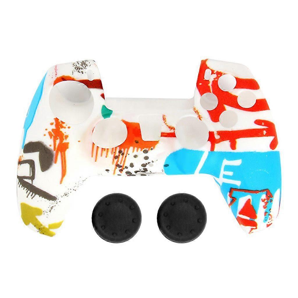 Camouflage Handle Sleeve Silicone for Case Dustproof Skin Protective Cover with Joystick Thumb Stick Cap Anti-Slip for   Controller Game Accessories