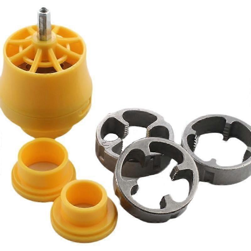 Electric Drill Thread Maker Tool 1/2", 3/4", 1" PVC Compatible Handheld Screw Threading Attachment