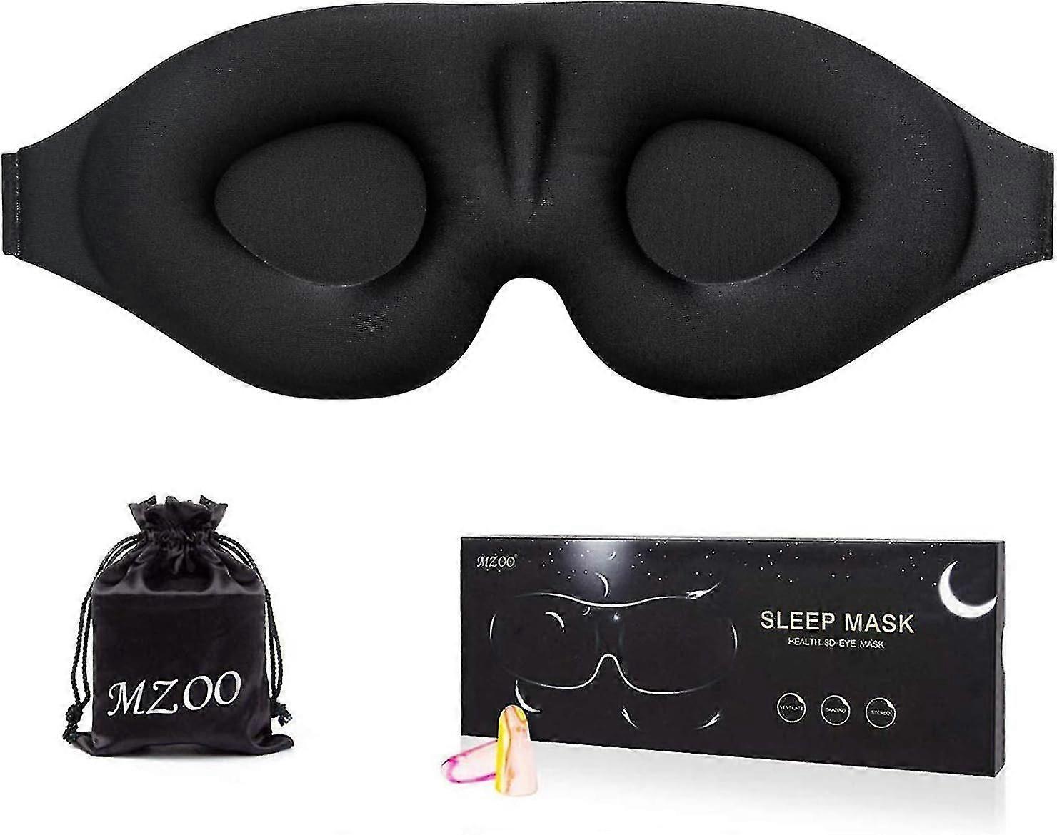 Sleep Eye Mask For Men Women, 3d Contoured Cup Sleeping Mask & Blindfold, Concave Molded Night Sleep Mask, Block Out Light, Soft Comfort Eye Shade Cov