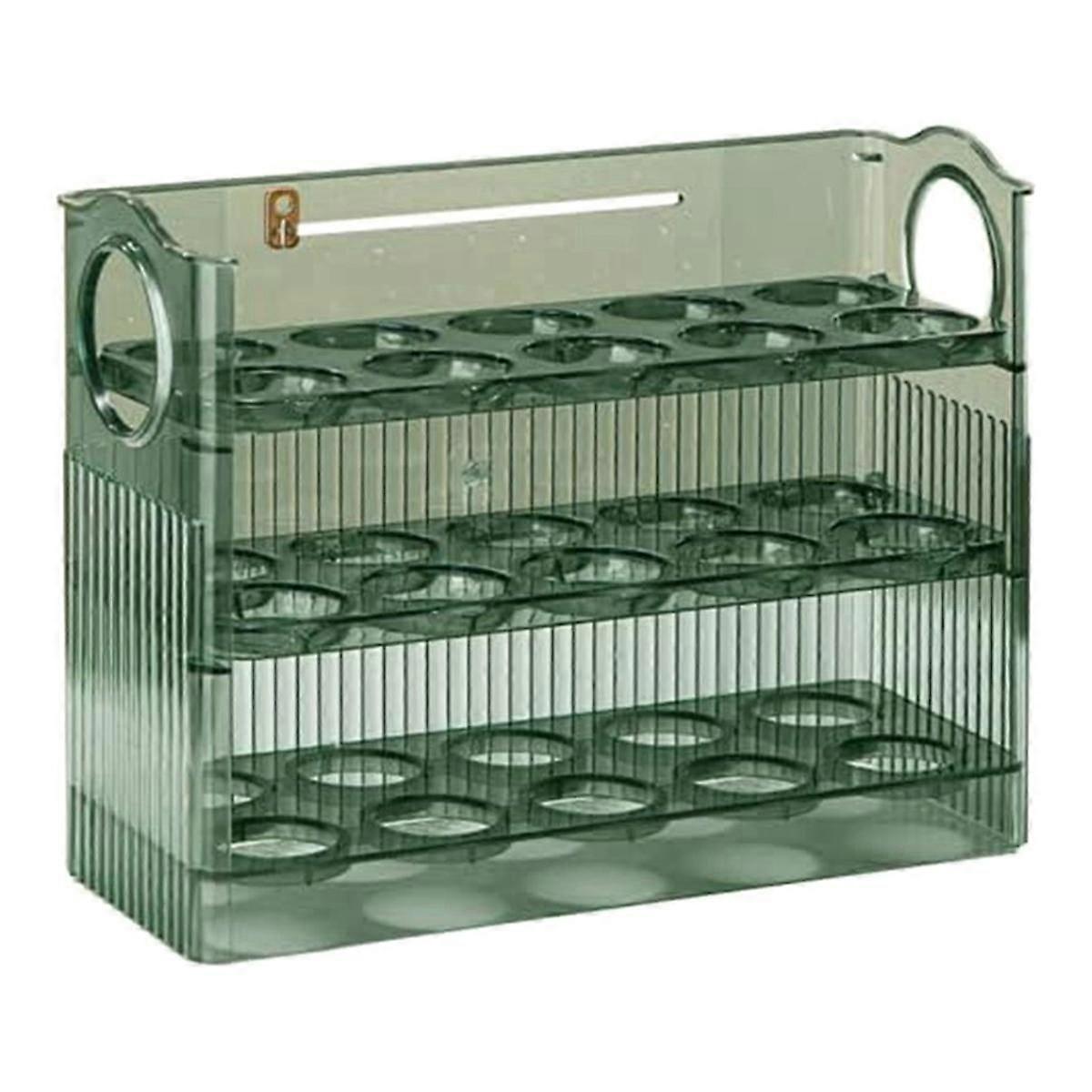 Egg Basket Egg Rack Transparent Egg Storage Box Refrigerator Storage Side Door Storage Box Household Three-Layer Egg Box