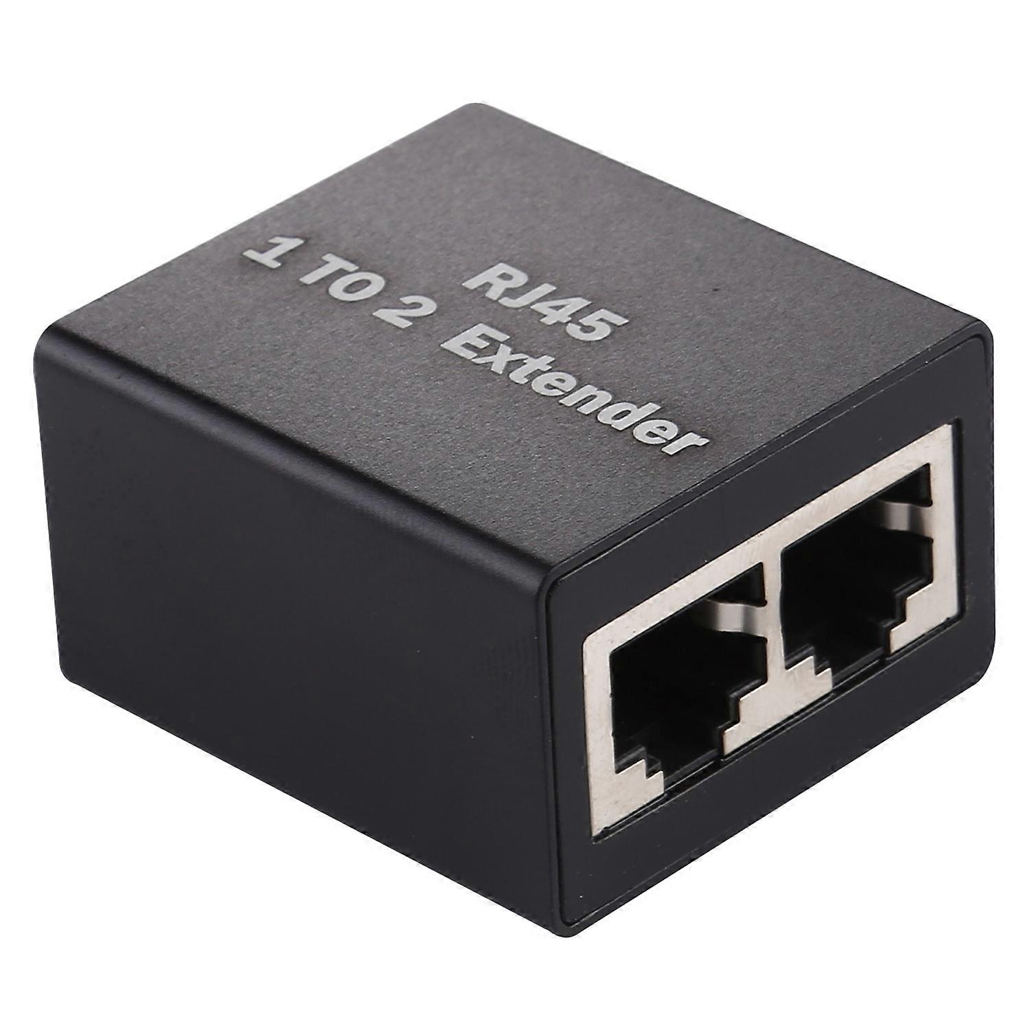 1 to 2 RJ45 Splitter Connector Inline LAN Plugs Ethernet Cable Extender Adapter