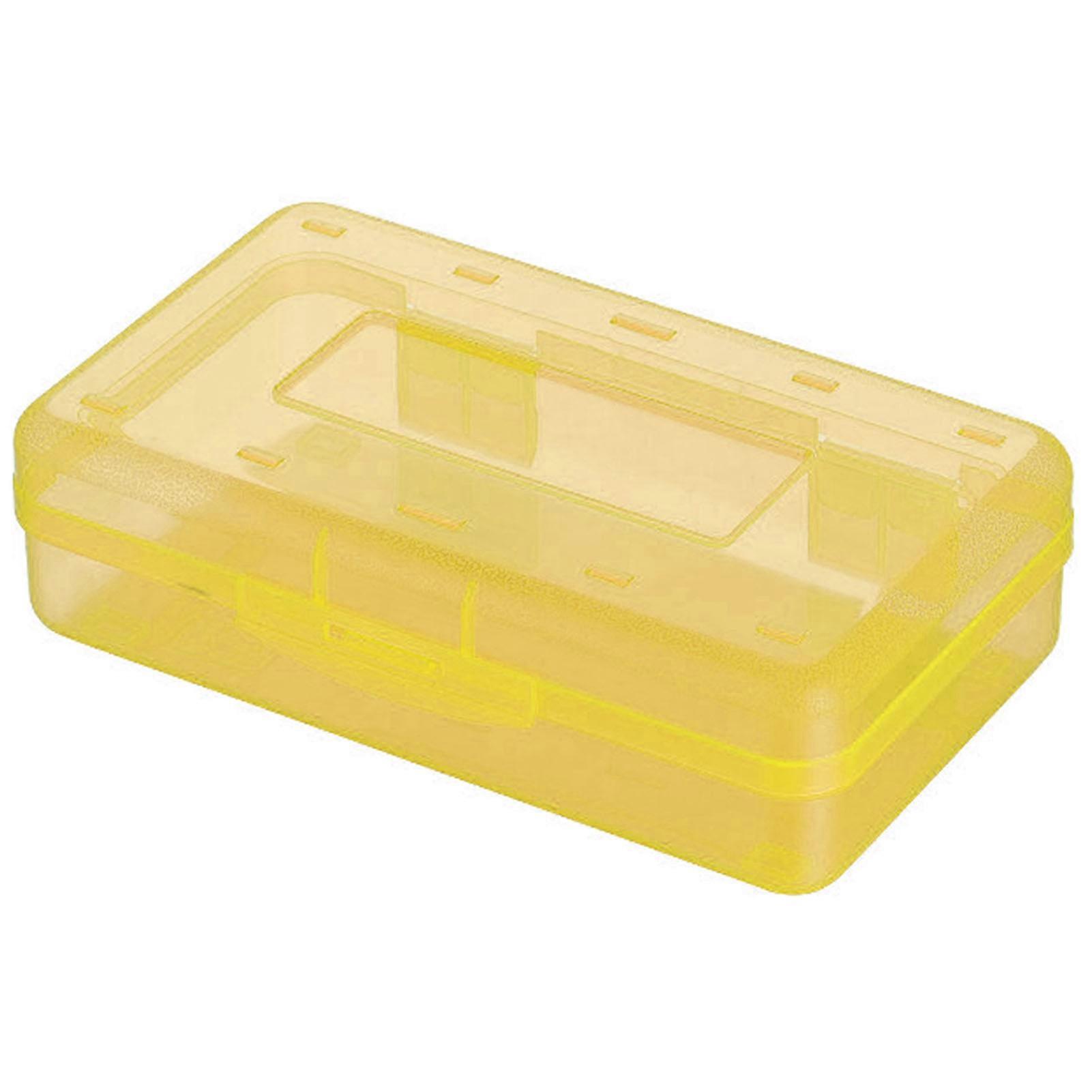 Large Capacity Double-Layer Transparent Pencil Case for School and Office