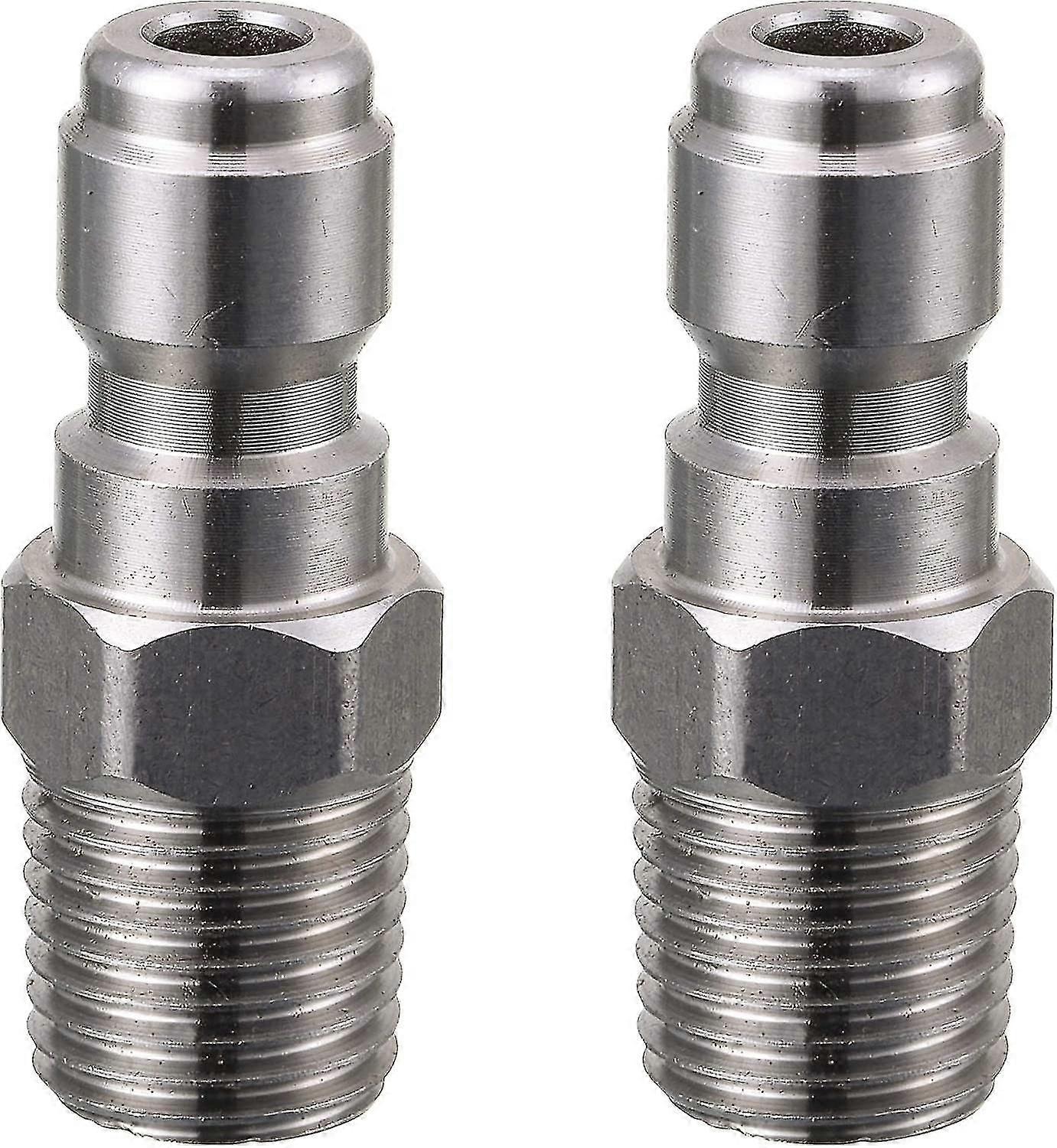 Pressure Coupler, Connect Plug, 1/4 Inch Npt Fitting, 5000 Psi, 2pcssilver