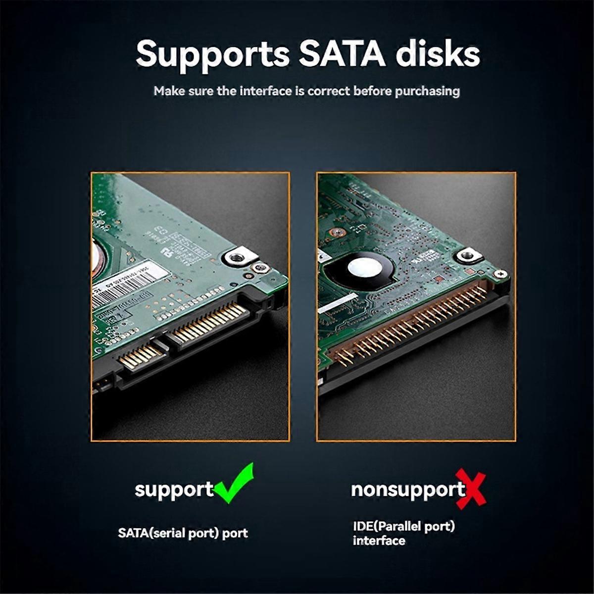 ShuoLe External HDD Case 5Gbps 2.5 Inch Transparent USB Hard Disk Case Drive Enclosure SATA HDD SSD Storage Case with Display