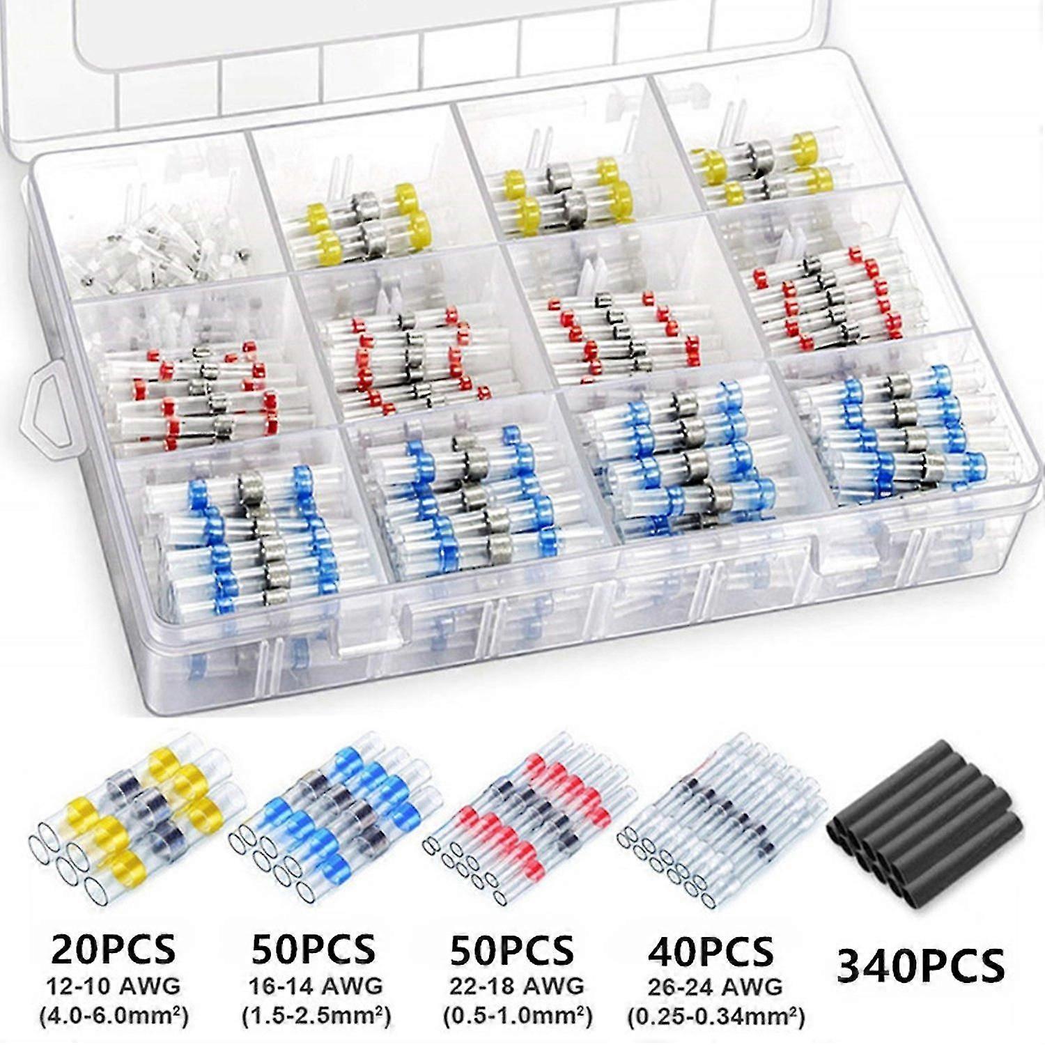 suitable for 800pcs Solder Seal Heat Shrink Butt Wire Connector Terminals Waterproof Solder Seal Electrical Conn-YI WU CHUN HUI